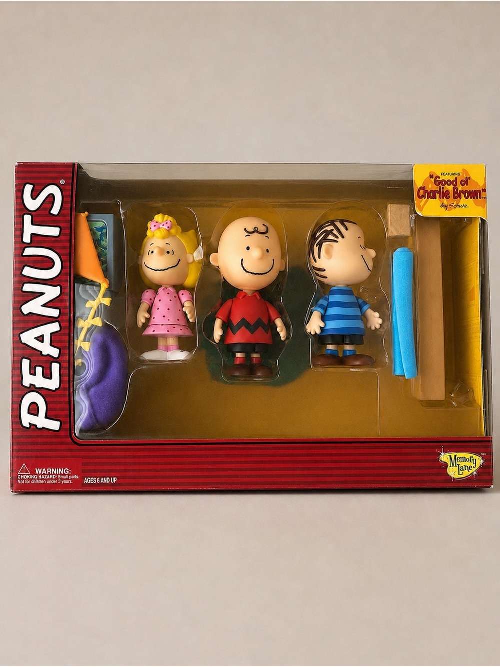 Peanuts Memory Lane Good Ol’ Charlie Brown Figure Set Vintage Boxed